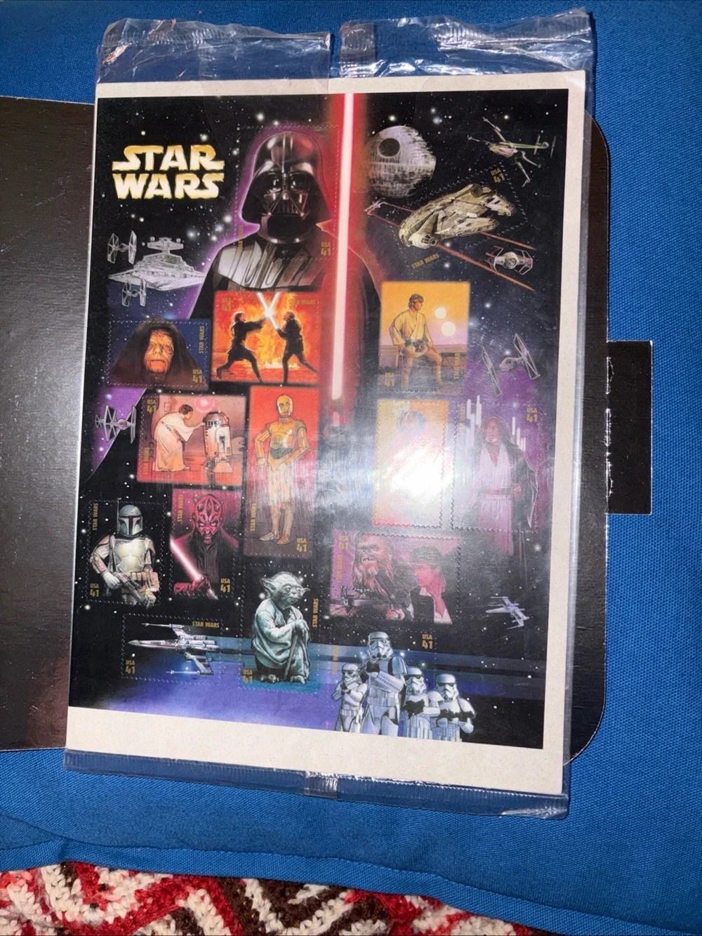 Star Wars Collectible USA stamps 41 cents. Sheet of 14 Characters